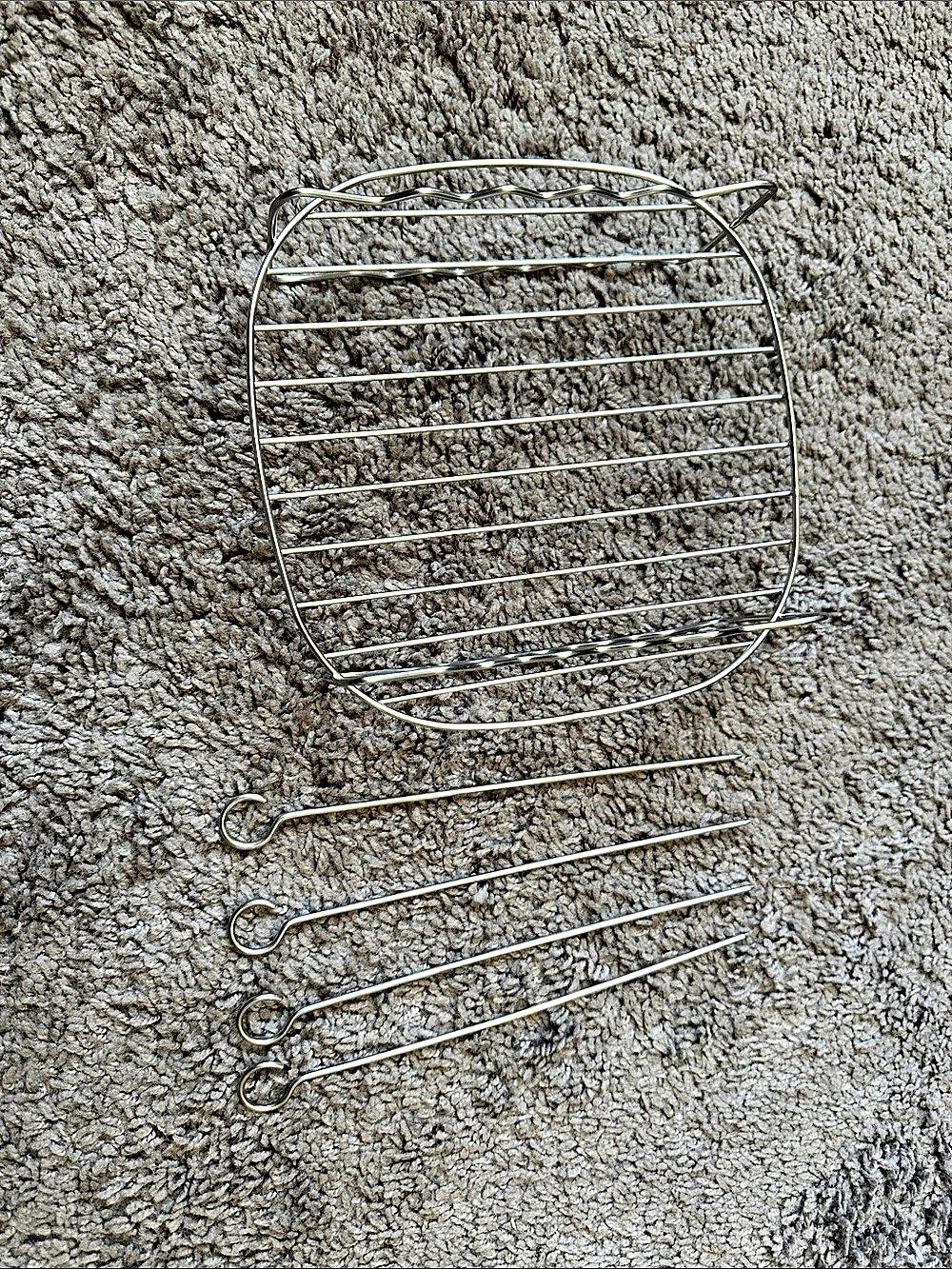 Silver Wire mini shish kebab rack